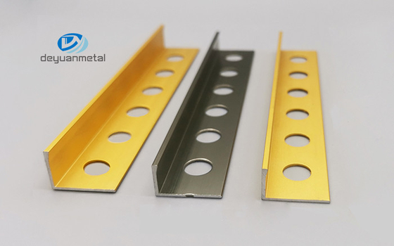 Electrophoresis L Shaped Aluminium Extrusion With Holes 10-25mm Height